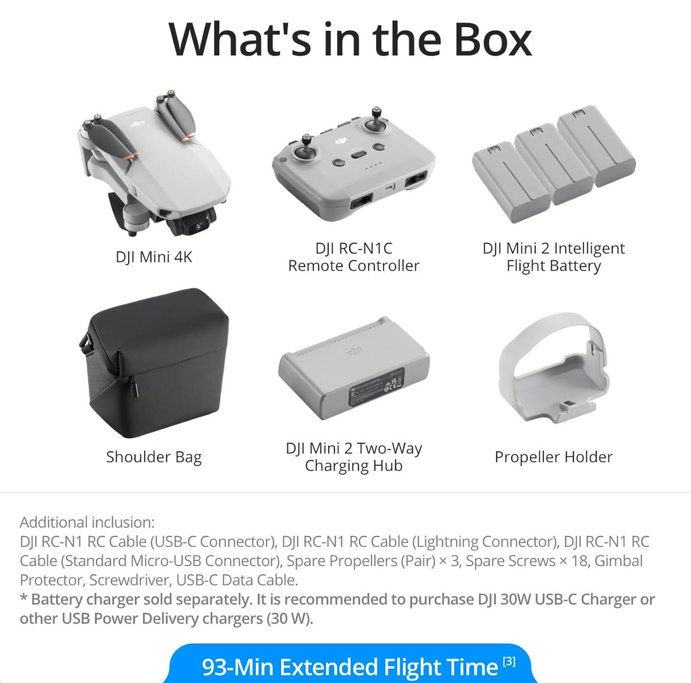 DJI Mini 4K FLy More Combo "What's in the box"