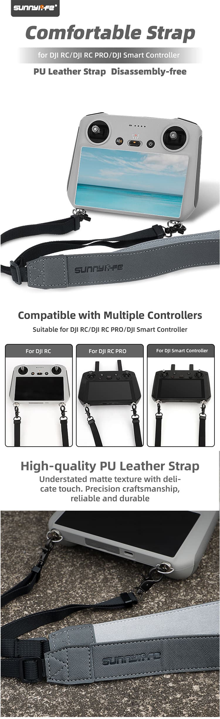 Sunnylife - Nackrem till DJI RC (Mini 3) / DJI RC Pro