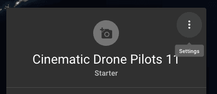 Settings för Dronelink