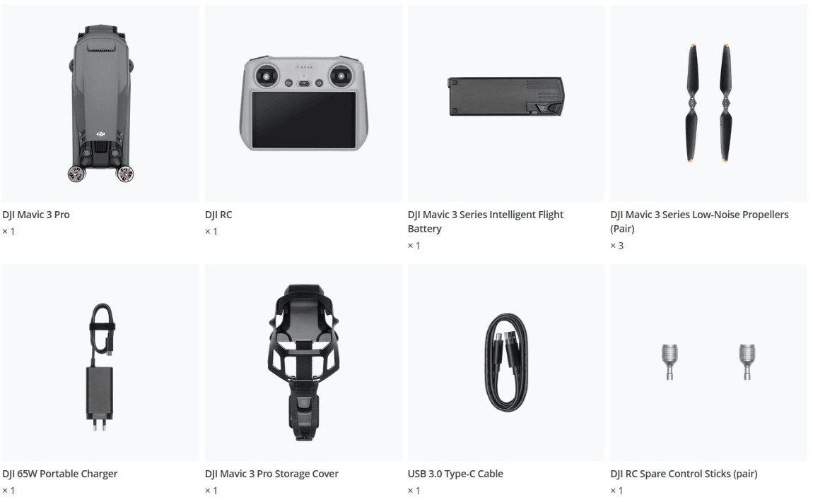 Mavic 3 Pro (DJI RC) whats in the box