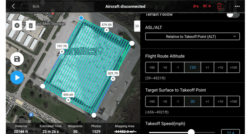 Flygplanering tak drönare