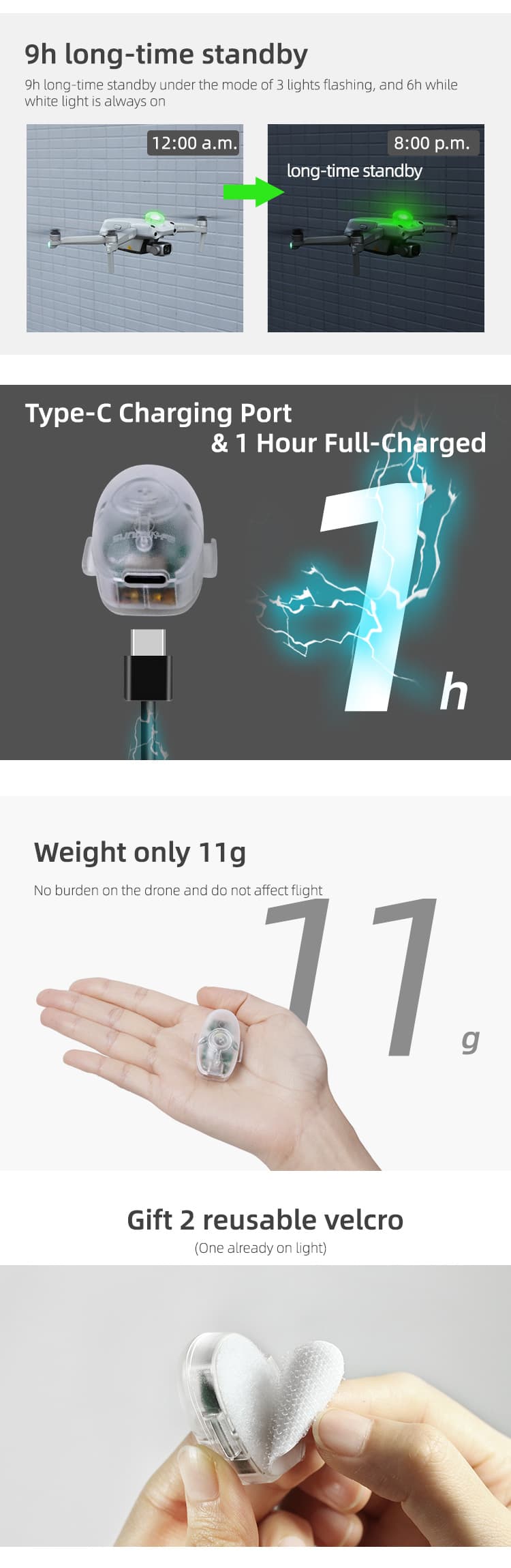 Strobe light för drönare