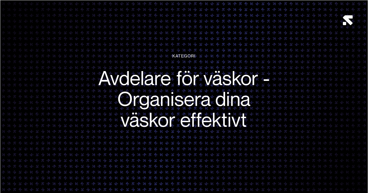 Avdelare för väskor - Organisera dina väskor effektivt